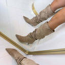 NOUVELLE BOTTE EN SUEDINE 2512 - KAKI