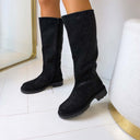 *SOLDES* BOTTINE DAIM BOUCLE 7699A - NOIR
