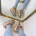 STEVE MADDEN POSSESSION-E SNEAKER 4652 - TAUPE/GRAUES WILDLEDER