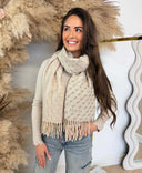 GUESS LOGO SCARF AW5663VIS03 - TMU TAUPE