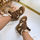 ISA WEDGE BOOT 26012 - BROWN/KHAKI**