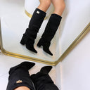 BOTTES À TALONS DAISY DES8528 - MARRON/PU