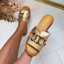 *SALE* CHANTAL PLATEAU SLIPPER SU791 - GOLD