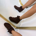 MARIE WEDGE BOOT HB-328 - BROWN
