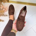 ANNE FRINGE SLIPPER AQ212 - BROWN