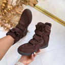 MARIE WEDGE BOOT HB-328 - BROWN