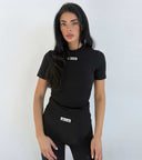 UNIQUE THE LABEL NENA SHORT SLEEVE TOP BLACK