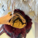BRAID FLUFFY BAG ER171 - WINE/RED