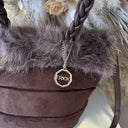 FURRY SHOPPING BAG EC60317 - COFFEE