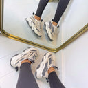 STEVE MADDEN POSSESSION-E SNEAKER 0033 - BONE/GREY