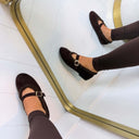 ANNE FRINGE SLIPPER AQ212 - BROWN