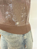 GUESS JUNIPER SEQUIN T-SHIRT W5YR21Z3E70 - A11Q TAUPE