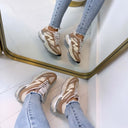 STEVE MADDEN SNEAKER SPEEDER 2447 - TAUPE MULTI