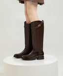 BOTTE COWBOY MI-MOLLETTE T-317 - BRUN