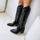 *ACTION* BOTTES COWBOY JENTE T-278 - BLACK