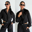 UNIQUE THE LABEL GIGI JACKET DEEP BLACK