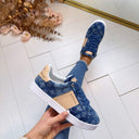 GUESS SNEAKERS EN JEAN AVEC LOGO FLJR11DEN112 - BLEU