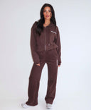 UNIQUE THE LABEL IMANI PANTALON DE JOGGING LARGE CACAO