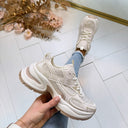 SPARKLE SNEAKER BK-2506 - BEIGE