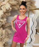 GUESS BEACH LOGO TANKTOP DRESS E3GP03JA914 - G6J7 FUCHSIA
