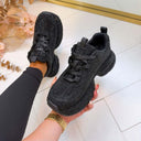GLITTER SNEAKER 8-210 - BLACK