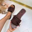 FRINGE KRAALTJES SLIPPER LS397 - BROWN