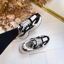 BUFFALO YUNO SNEAKER 18478 - BLACK/WHITE
