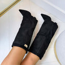 SUEDINE LOCK-STIEFEL 9501A - SCHWARZ
