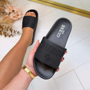 GUESS LOGO BEACH SLIPPER E6GZ17BB00F - JBLK BLACK