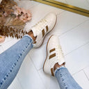 STRIPE SNEAKER 2001 - BEIGE