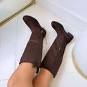 BOTTINES À TALONS BASIC D-91 - NOIR