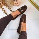 ANNE FRINGE SLIPPER AQ212 - BROWN