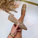 ANNE FRINGE SLIPPER AQ212 - BROWN
