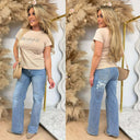 *SALE* GUESS NARCISO CN T-SHIRT V5GI10K9RM1 - G1G2 BEIGE