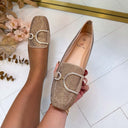 ANNE FRINGE SLIPPER AQ212 - BROWN