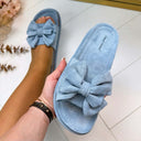 DOPPELSCHLEIFEN-PANTOLETTE 3890 - BLAU