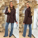 UNIQUE THE LABEL NOVEE BLAZER CHOCOLATE