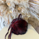 BRAID FLUFFY BAG ER171 - WINE/RED
