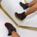 LOLA WEDGE BOOT 8-529 - BROWN