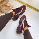 STEVE MADDEN POSSESSION-E SNEAKER 0033 - WINE/PINK
