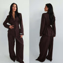 UNIQUE THE LABEL ROSIE BLOUSE PS CHOCOLATE