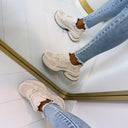 SPARKLE SNEAKER BK-2506 - BEIGE
