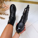 BESTSELLER BOOT A-271 - BLACK/SILVER