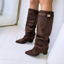 DAISY STIELSTIEFEL MIT ABSATZ DES8528 - BROWN/PU