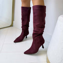 FEINER WILDLEDERSTIEFEL MIT ABSATZ DES8032 - KHAKI/SUE