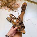 FRINGE SANDAAL X5-521 - LEOPARD
