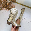 *ACTION* BOTTES COWBOY COURTES DEN928 - GOLD