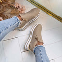 SPARKLING SNEAKER 21-Q119 - KHAKI