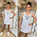 GUESS TRIANGLE RHINESTONES DRESS E5GP01I3Z14