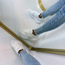 SPARKLING DETAIL SNEAKER 8997 - WHITE